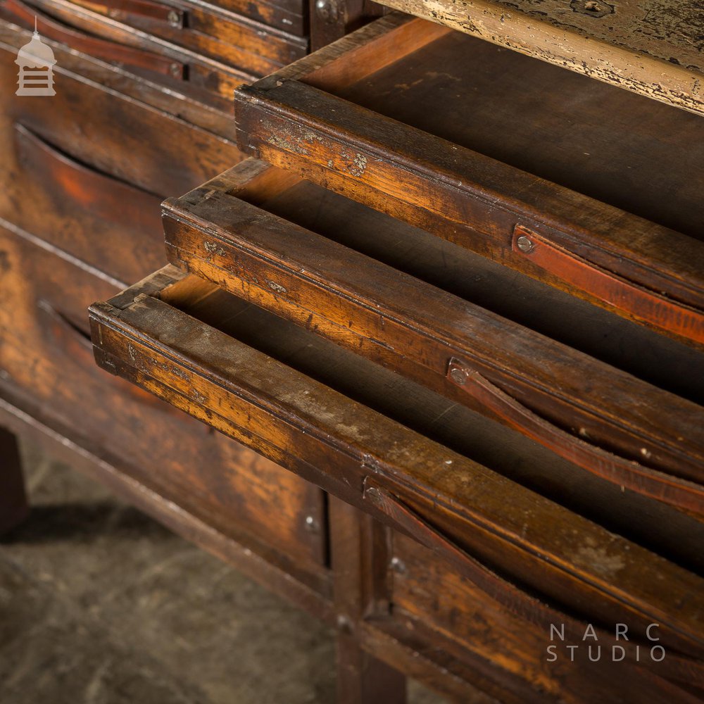 NARC Studio ‘The Oak Printers Kitchen’ Three Piece Set to include Kitchen Island, Sideboard and Sink Unit [No. 2]