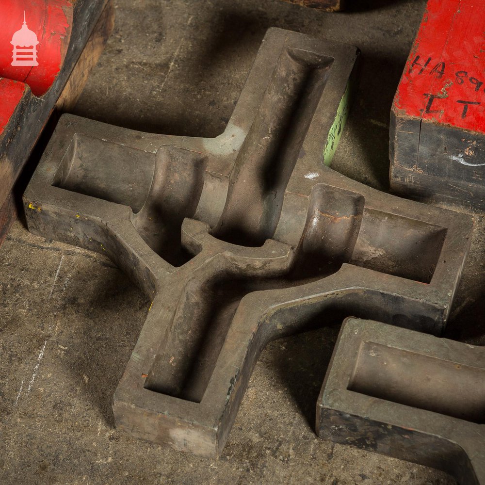 Collection of 18 Red and Black Industrial Factory Moulds