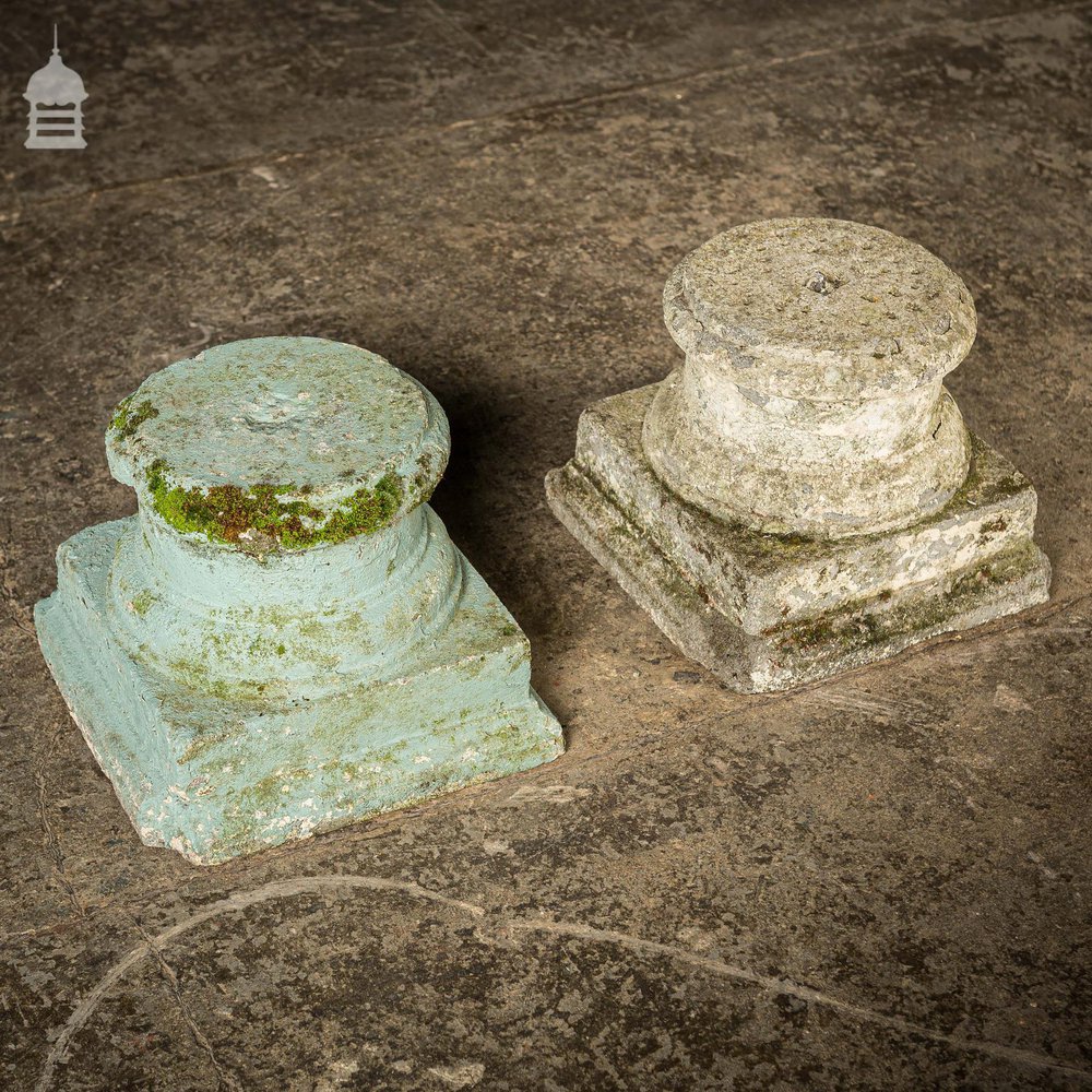 Pair of Vintage Concrete Pillar Bases