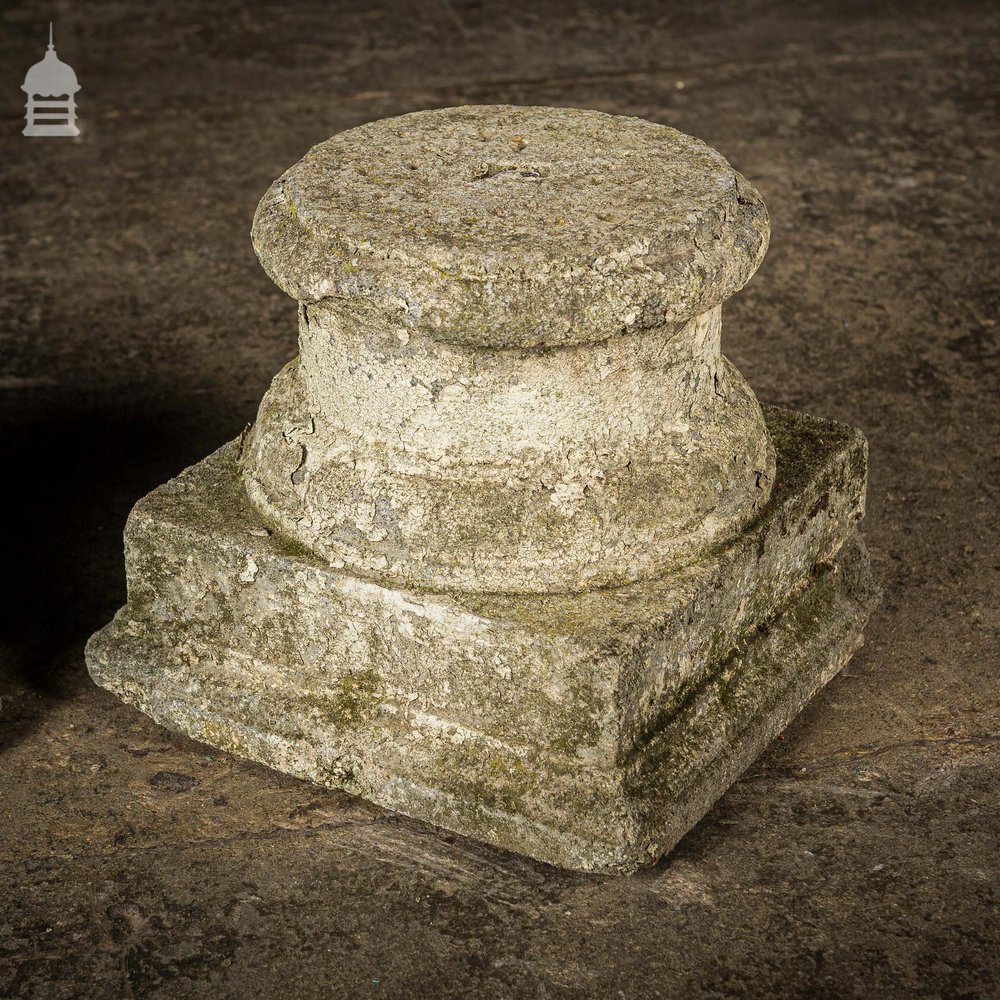 Pair of Vintage Concrete Pillar Bases