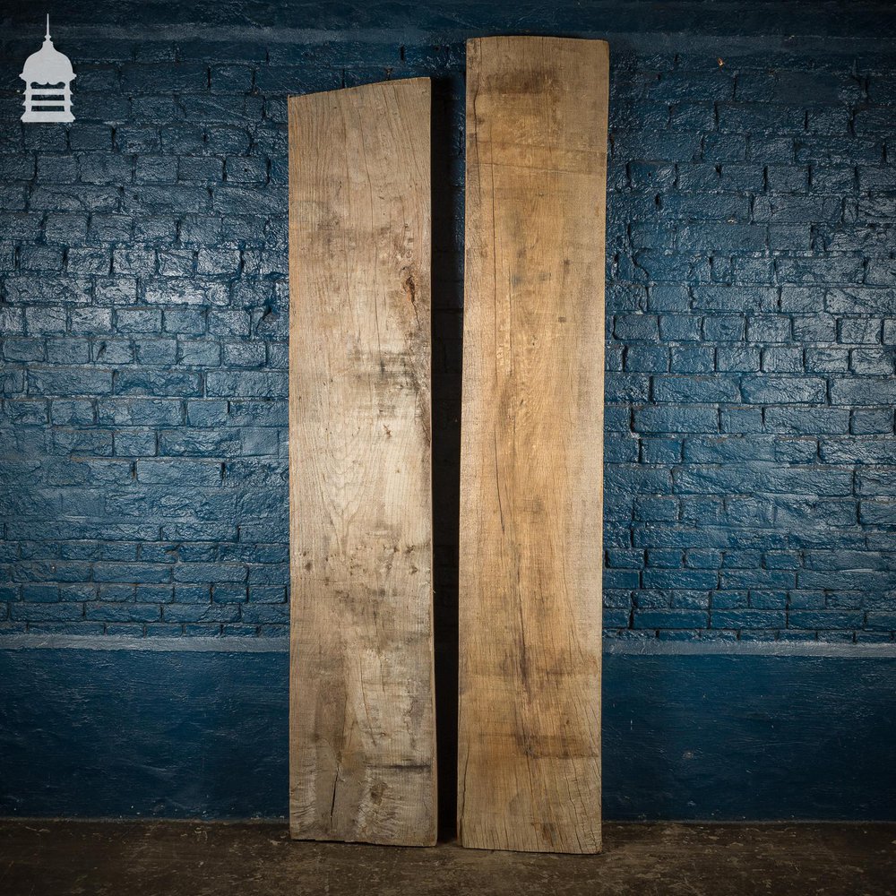 NR43621: Pair of Thick Seasoned Oak Planks