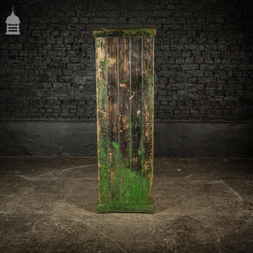 Pine Industrial Cabinet Cupboard with Distressed Painted Finish