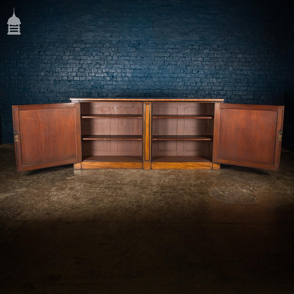 Regency Mahogany Bookcase with Marble Top