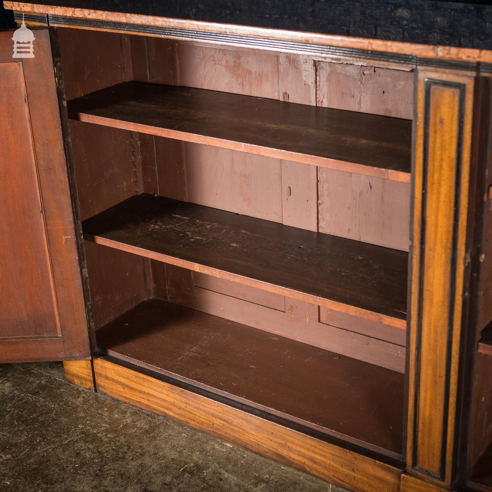 Regency Mahogany Bookcase with Marble Top