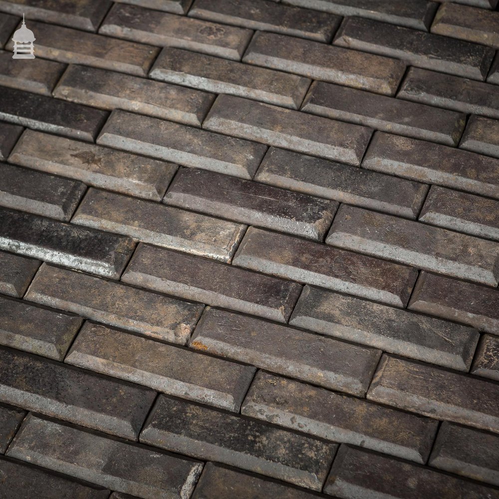 Batch of 580 Narrow Victorian Staffordshire Blue Clinker Pavers - 4 ½ Square Metres