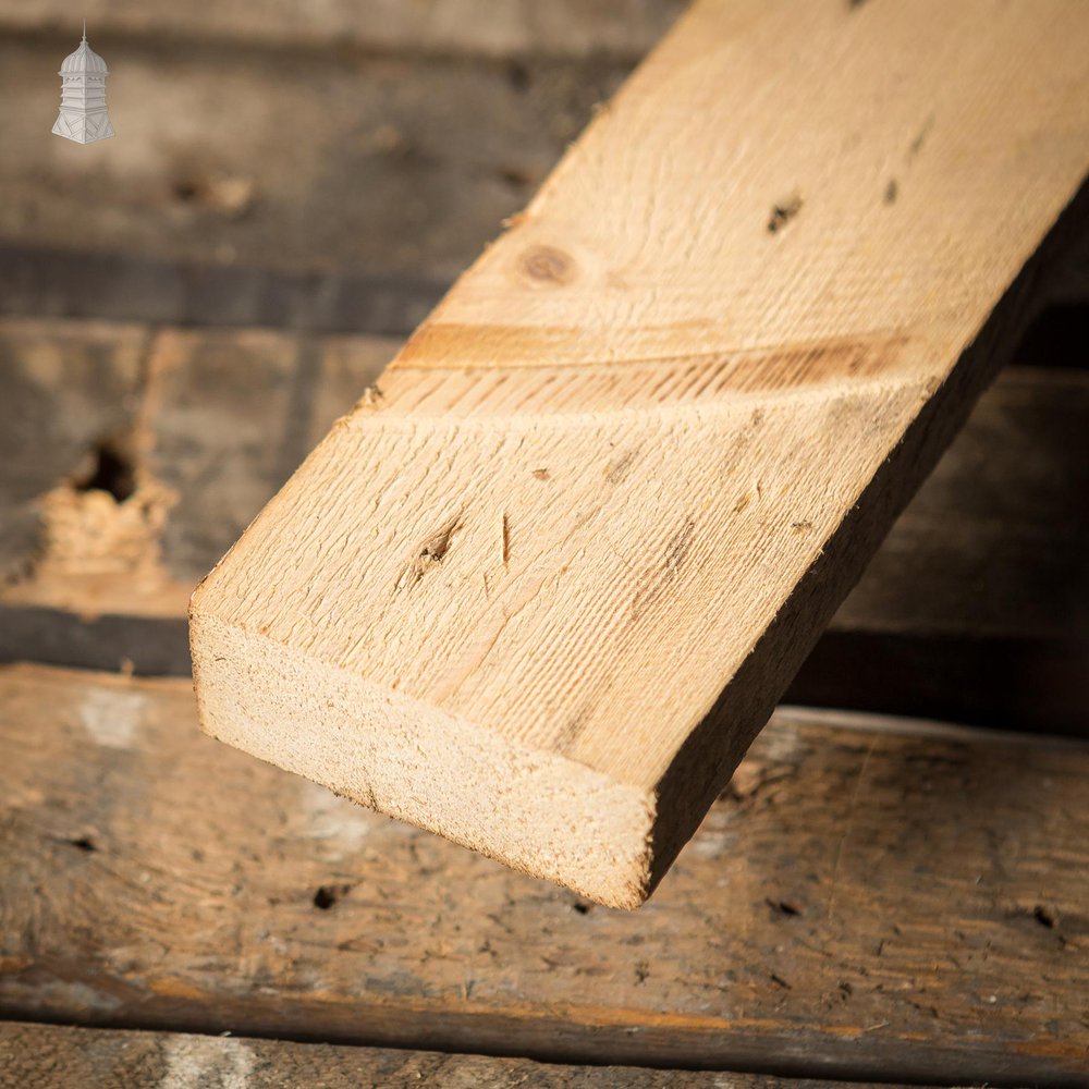 NR46621: Batch of 40 Square Metres of Narrow Pine Strip Wall Cladding Cut from Victorian Joists with Lath and Plaster Marks