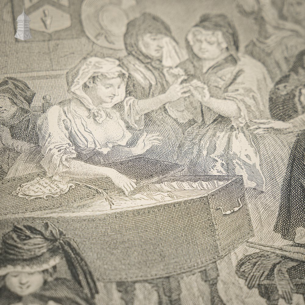 ‘A Harlots Progress’ Series of 6 Original 18th C Engravings by William Hogarth dated 1732