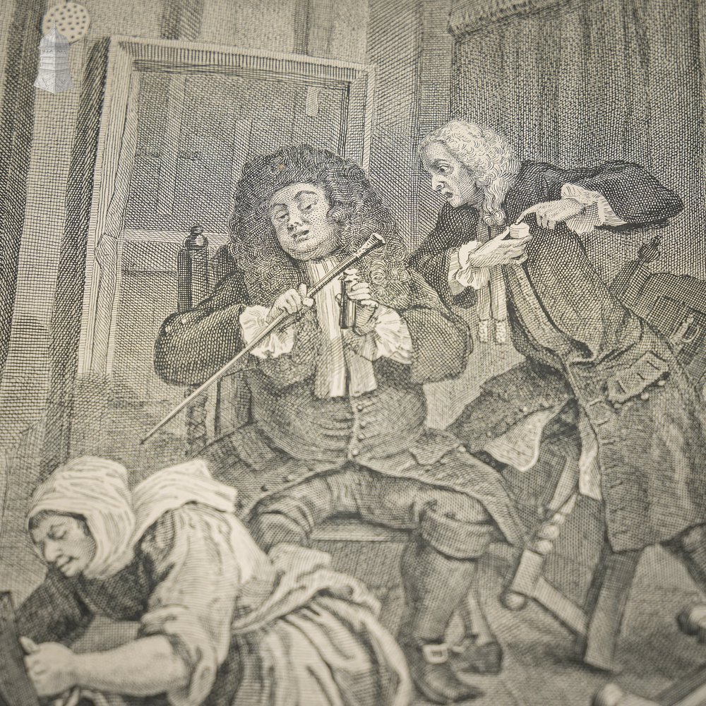 ‘A Harlots Progress’ Series of 6 Original 18th C Engravings by William Hogarth dated 1732