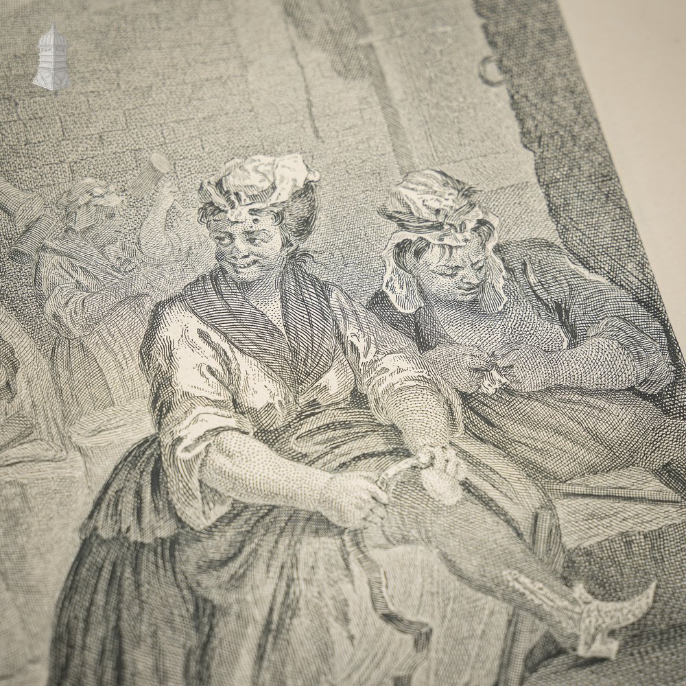 ‘A Harlots Progress’ Series of 6 Original 18th C Engravings by William Hogarth dated 1732