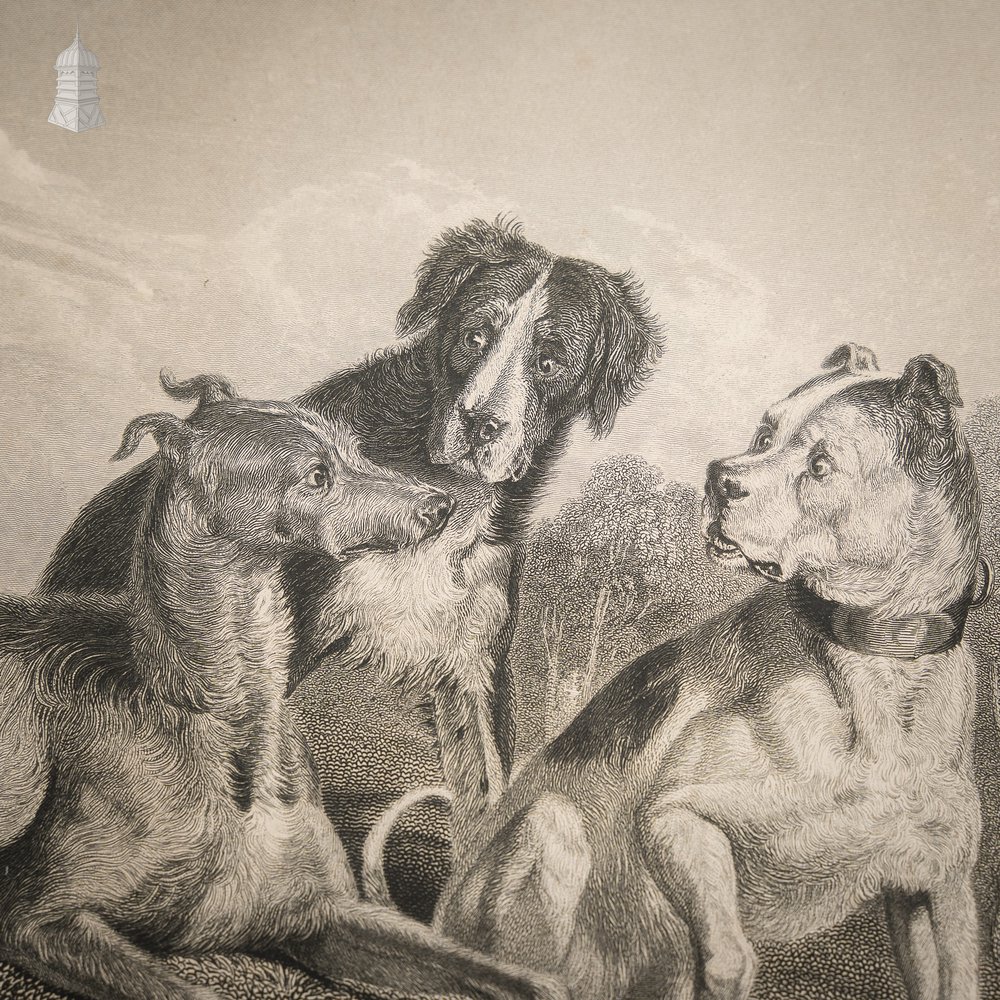 ‘The Braggart’ Original 19th C Richard Parr Engraving after Edwin Landseer Published 1833