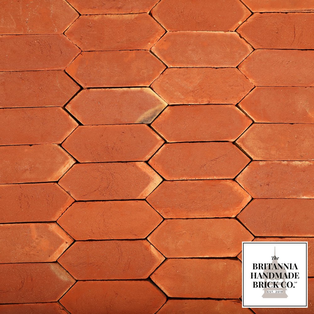 Handmade Red Floor Brick, Tessellating Polygon