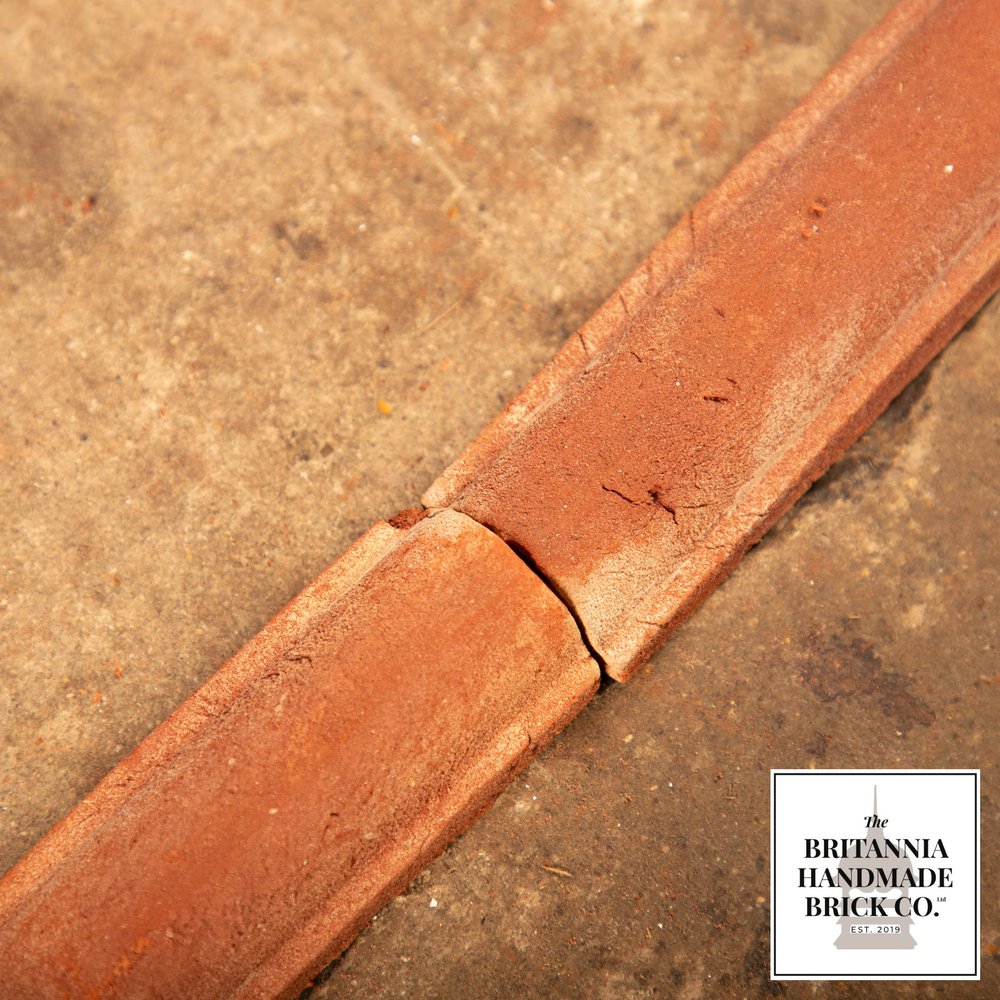 Stepped Bullnose String, Red Handmade Brick
