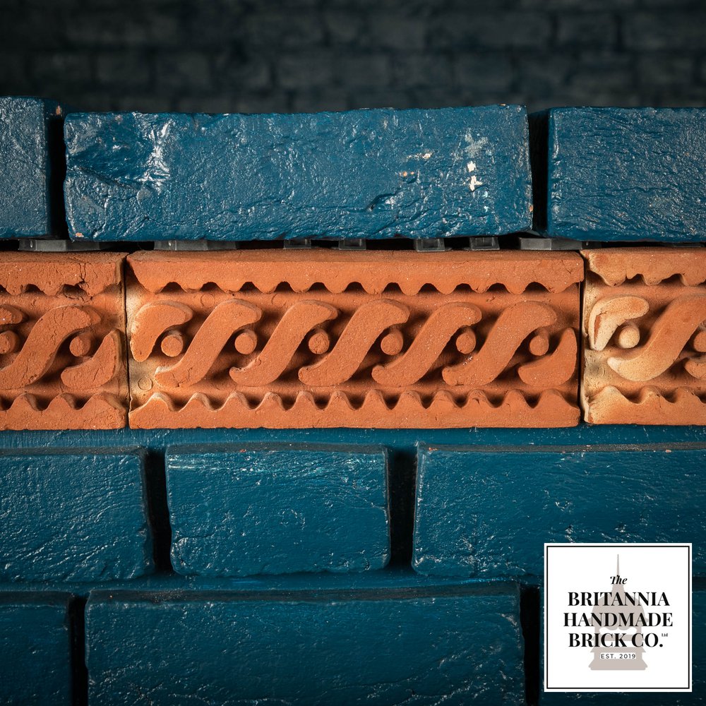 Wave Border String, Decorative Handmade Red Brick