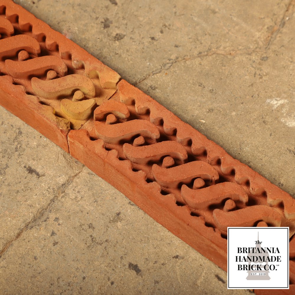 Wave Border String, Decorative Handmade Red Brick