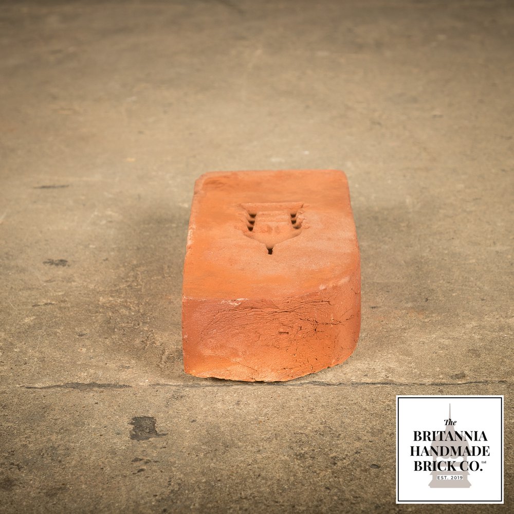 2 1/4” Single Bullnose, Handmade Period Style Red Brick