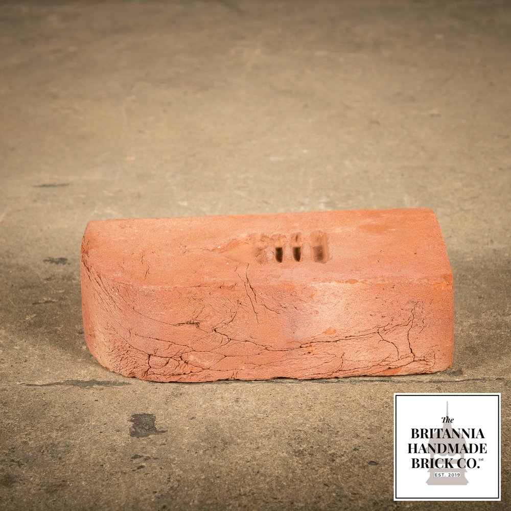 2 1/2” Single Bullnose, Handmade Period Style Red Brick