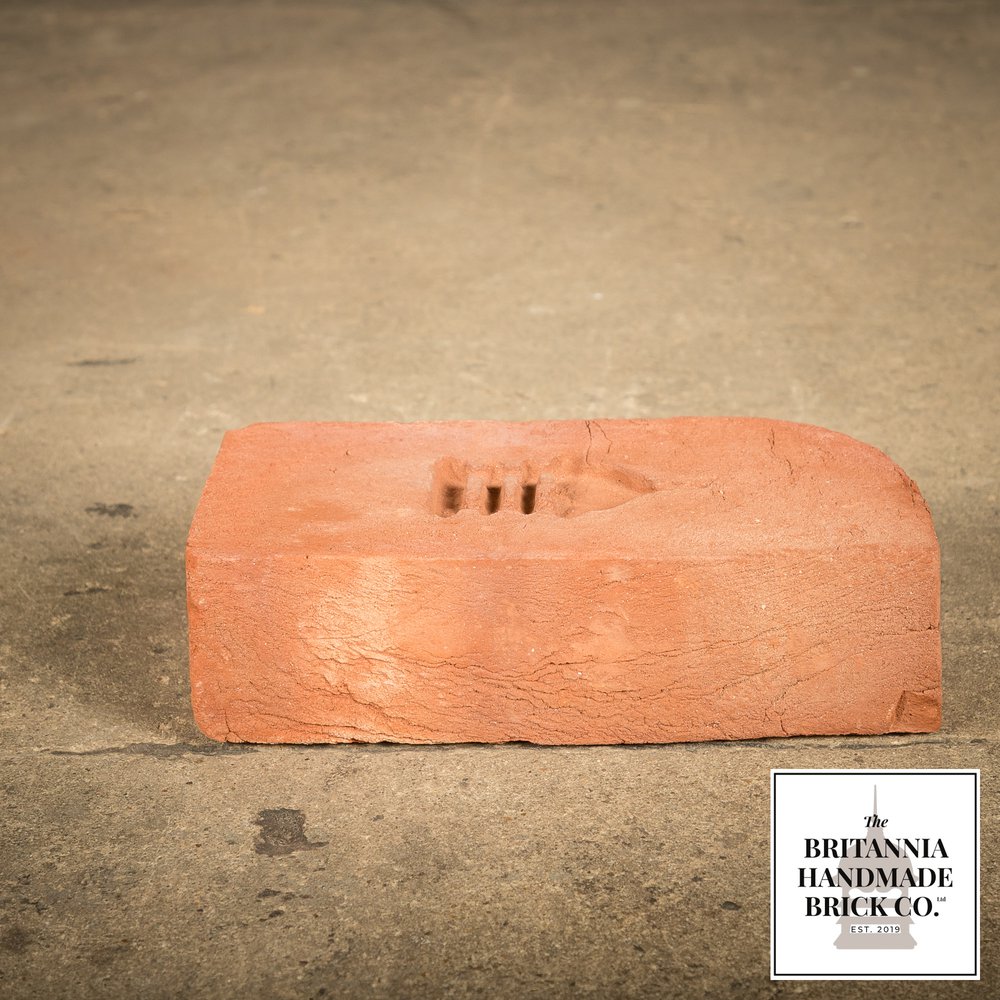 2 1/2” Single Bullnose, Handmade Period Style Red Brick