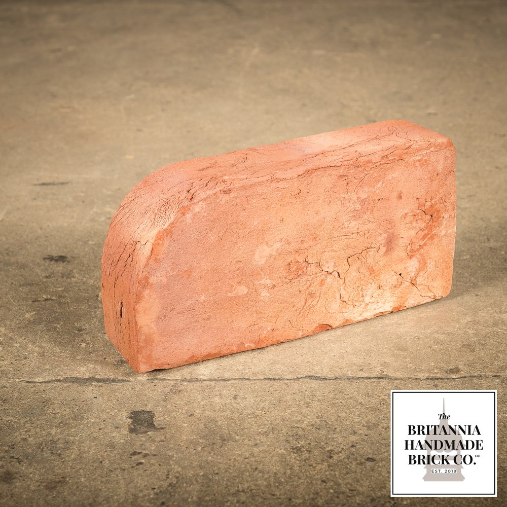 2 1/2” Single Bullnose, Handmade Period Style Red Brick