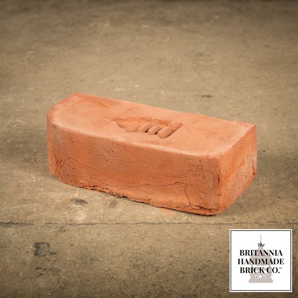 2 5/8” Single Bullnose, Handmade Period Style Red Brick