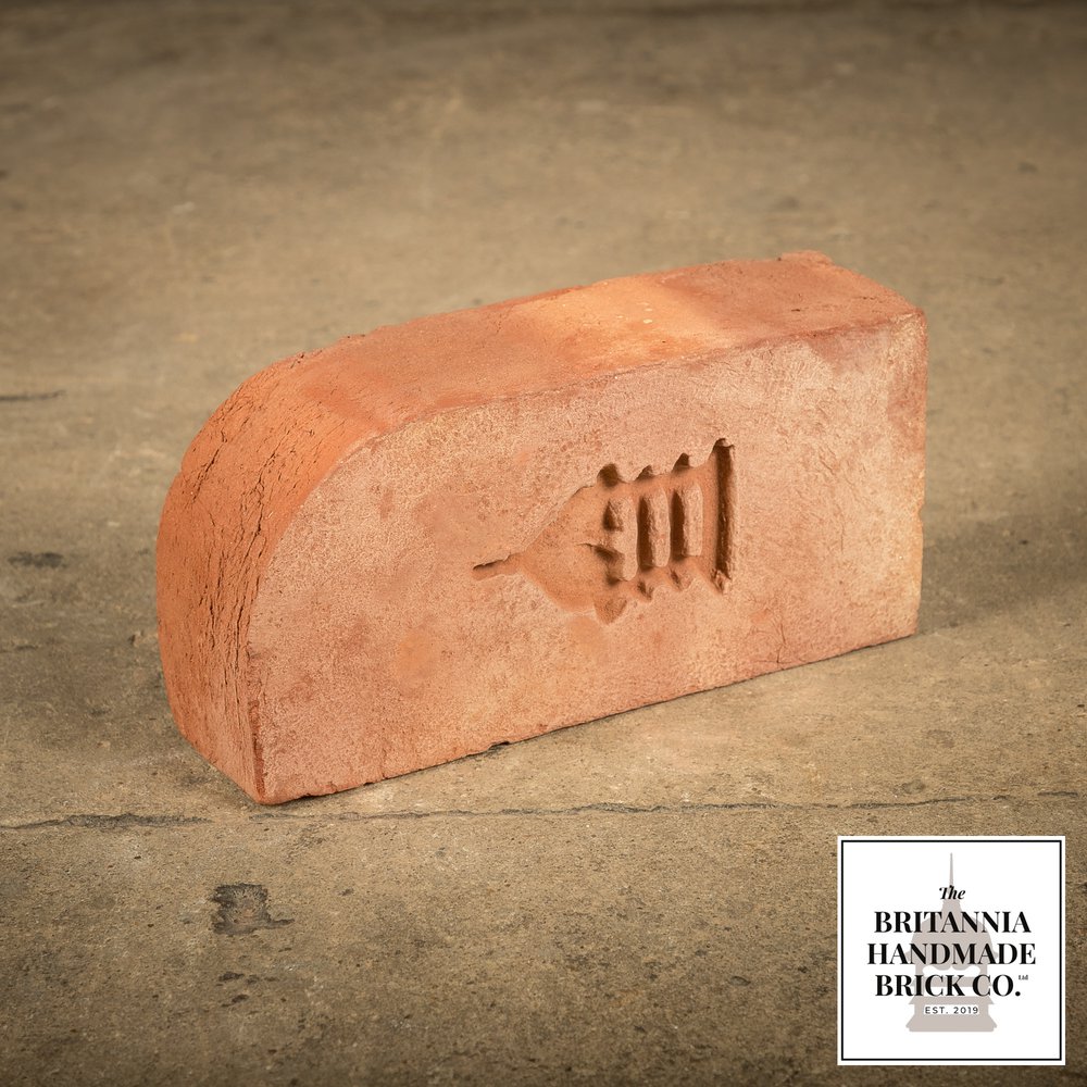 2 5/8” Single Bullnose, Handmade Period Style Red Brick