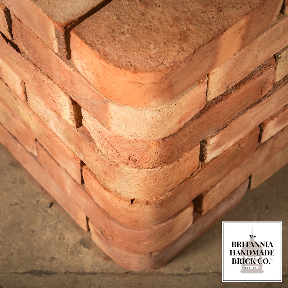 2 5/8” Single Bullnose, Handmade Period Style Red Brick