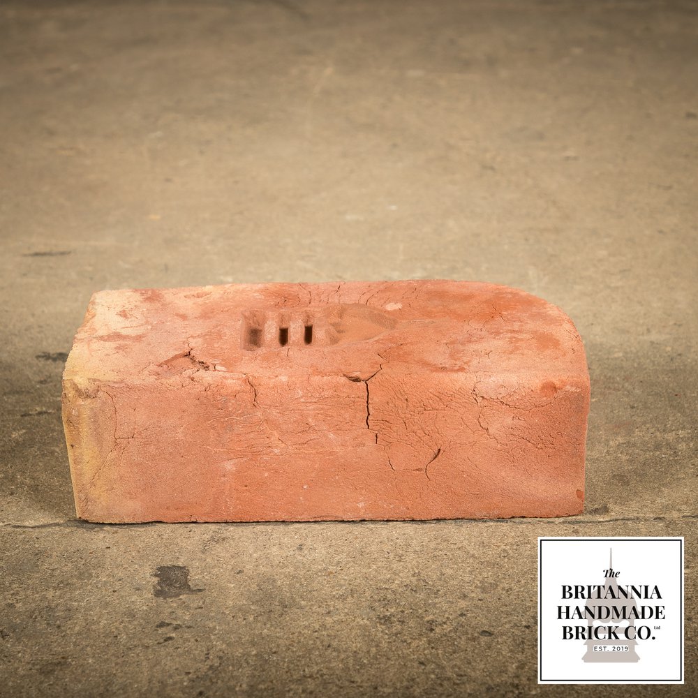 2 3/4” Single Bullnose, Handmade Period Style Red Brick