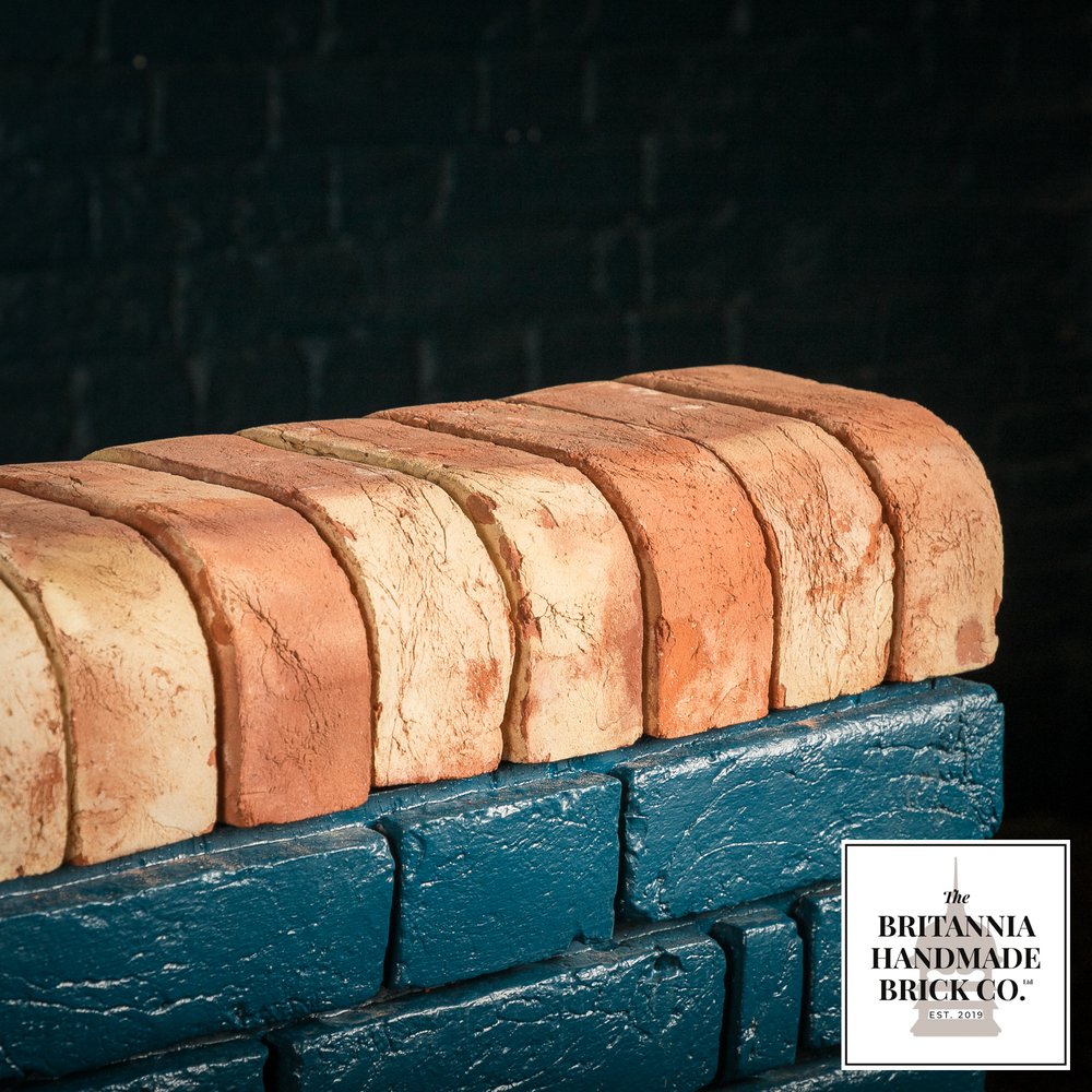 2 1/2” Double Bullnose, Handmade Period Style Red Brick