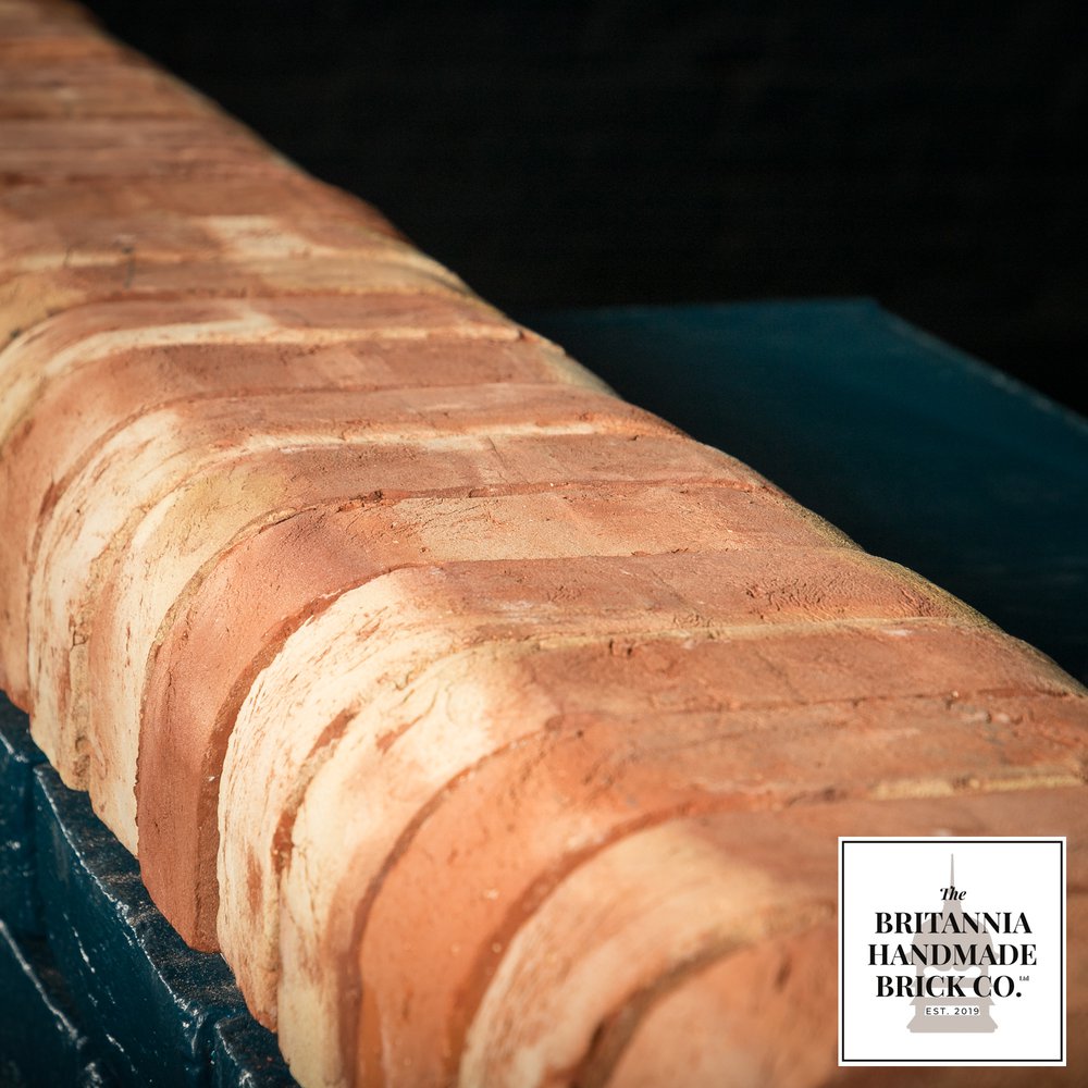 2 1/2” Double Bullnose, Handmade Period Style Red Brick