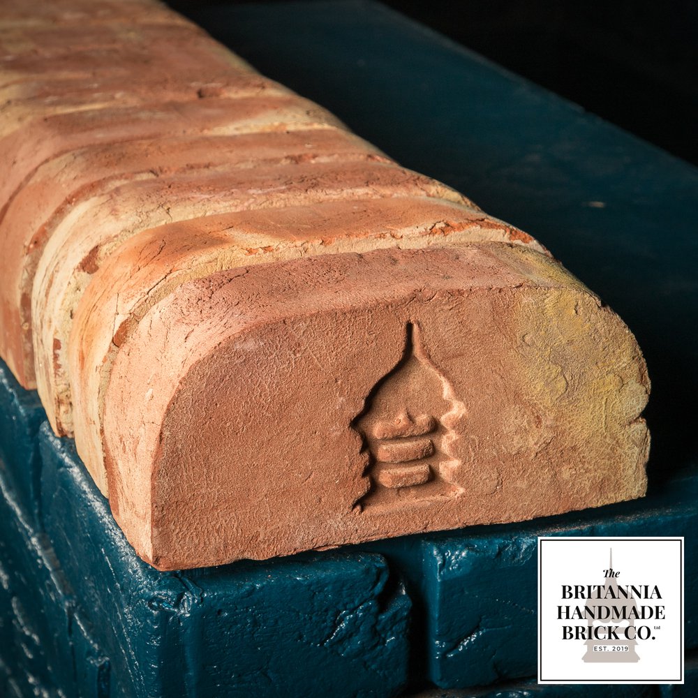 2 5/8” Double Bullnose, Handmade Period Style Red Brick