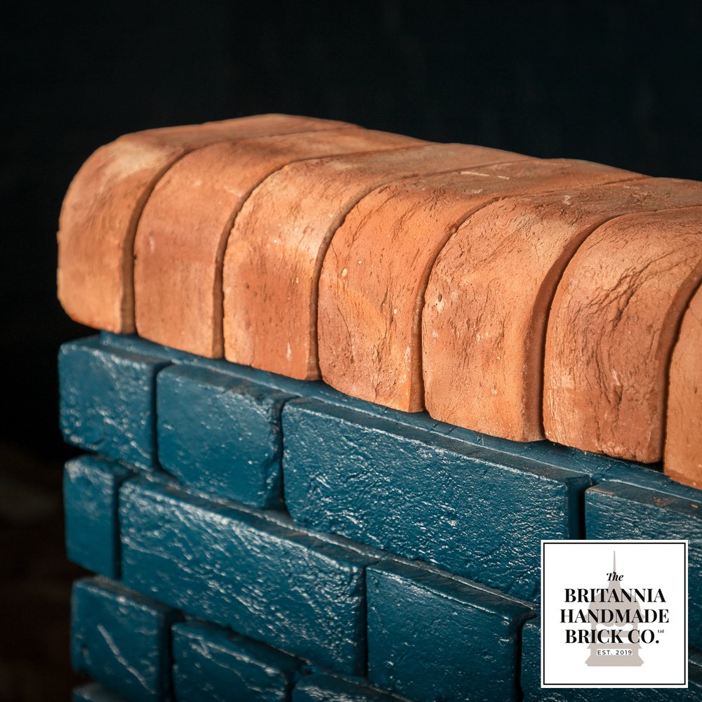 3" Double Bullnose, Handmade Period Style Red Brick