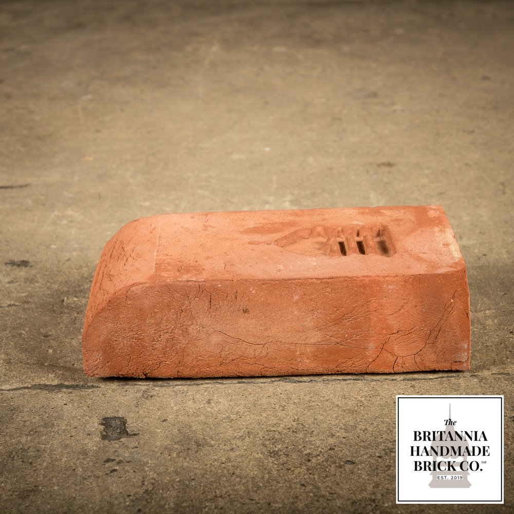 2 1/2” Bullnose Header, Handmade Period Style Red Brick