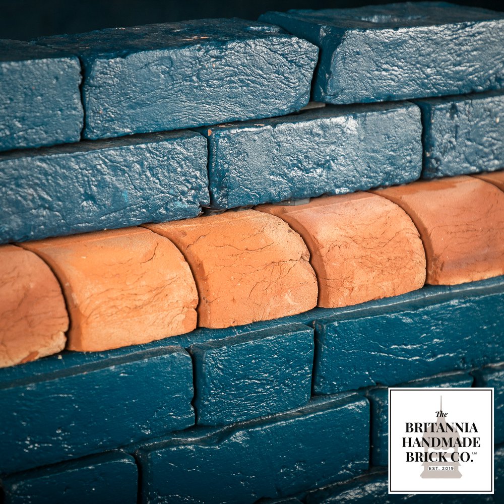 2 3/4” Bullnose Header, Handmade Period Style Red Brick