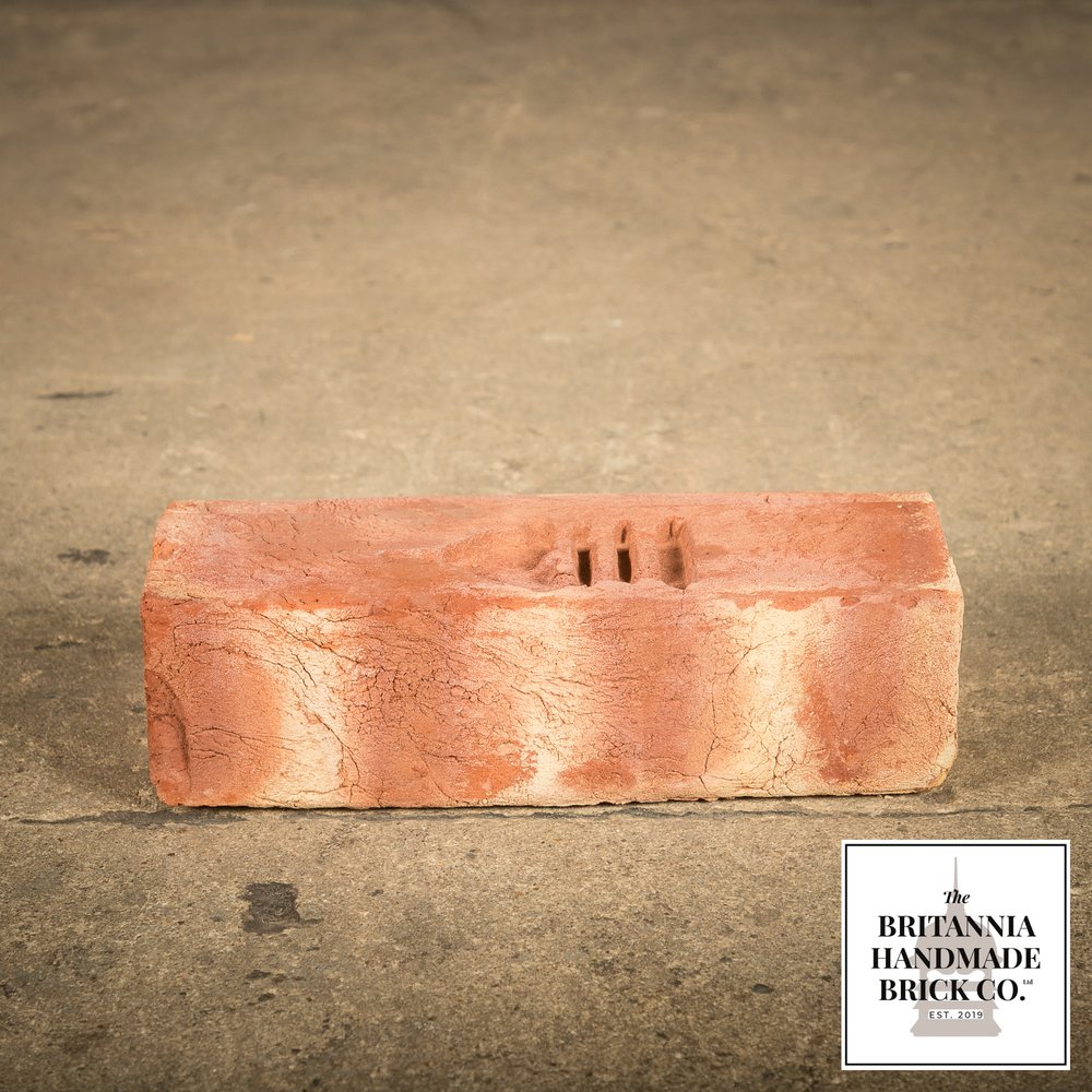 2 1/2” Bullnose Stretcher, Handmade Period Style Red Brick