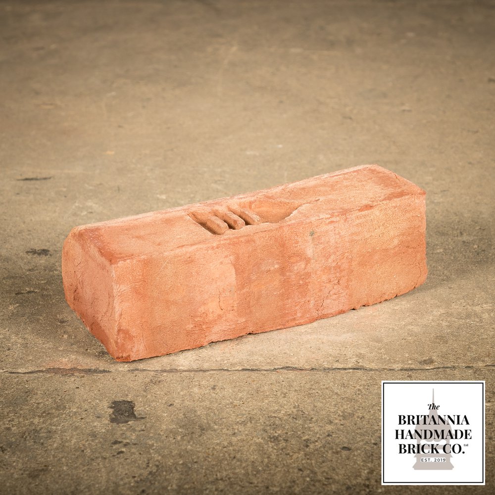 2 5/8” Bullnose Stretcher, Handmade Period Style Red Brick