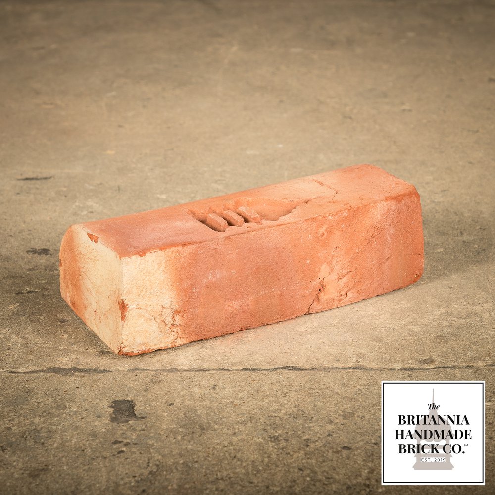 2 3/4” Bullnose Stretcher, Handmade Period Style Red Brick