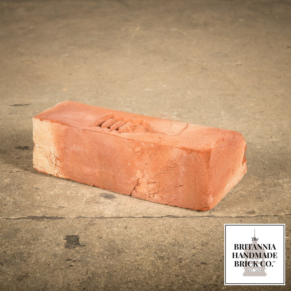 2 3/4” Bullnose Stretcher, Handmade Period Style Red Brick