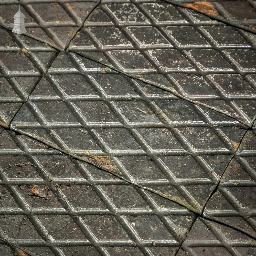 Diamond Pattern Paver, Staffordshire Blue Stable Brick, Batch of 85 - 3.5 Square Metres