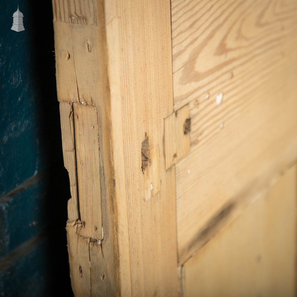 Glazed Pine Door, Fitted with 'Hammered Cathedral' Style Textured Glazing