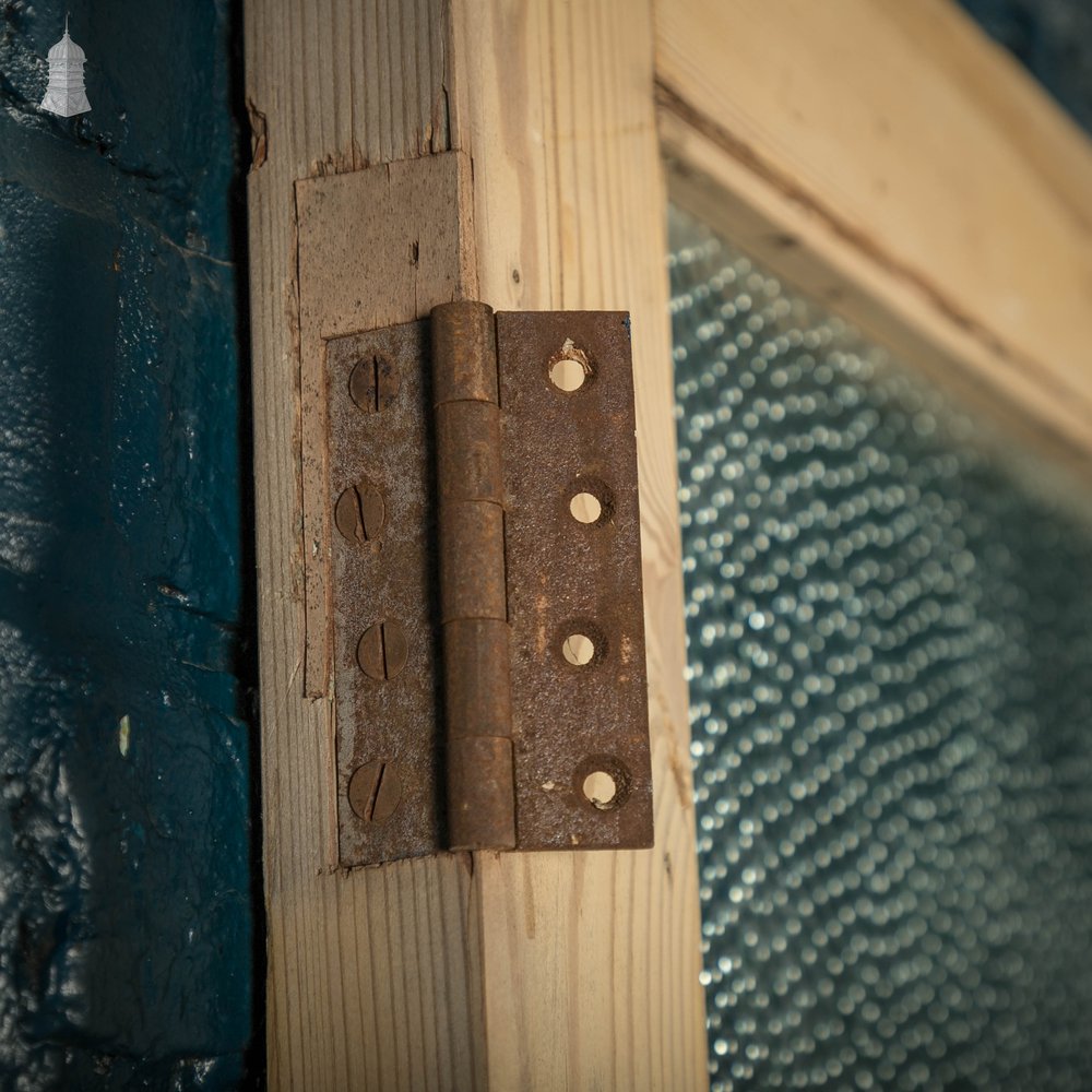 Glazed Pine Door, Fitted with 'Hammered Cathedral' Style Textured Glazing