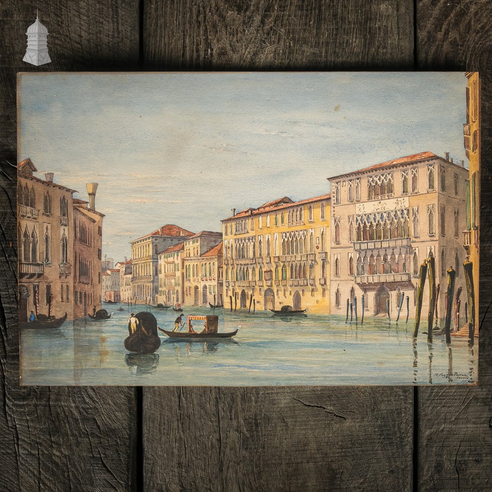 Venetian Watercolour Paintings, Set of 4