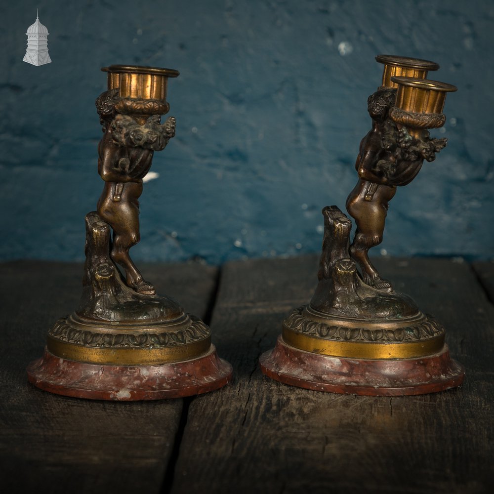 Cupid Candle Holders, Pair