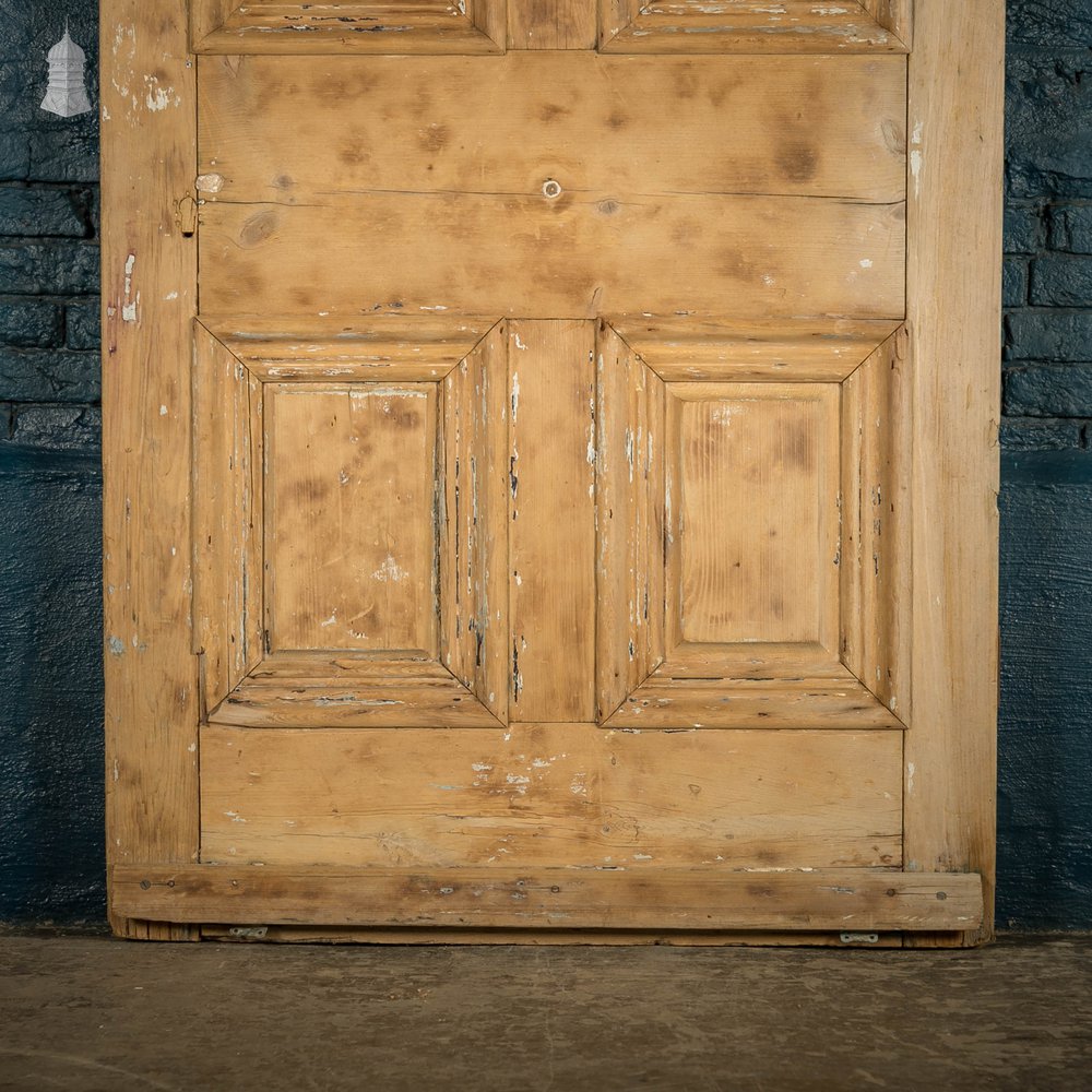 Pine Panelled Door, 19th C Moulded 4 Panel