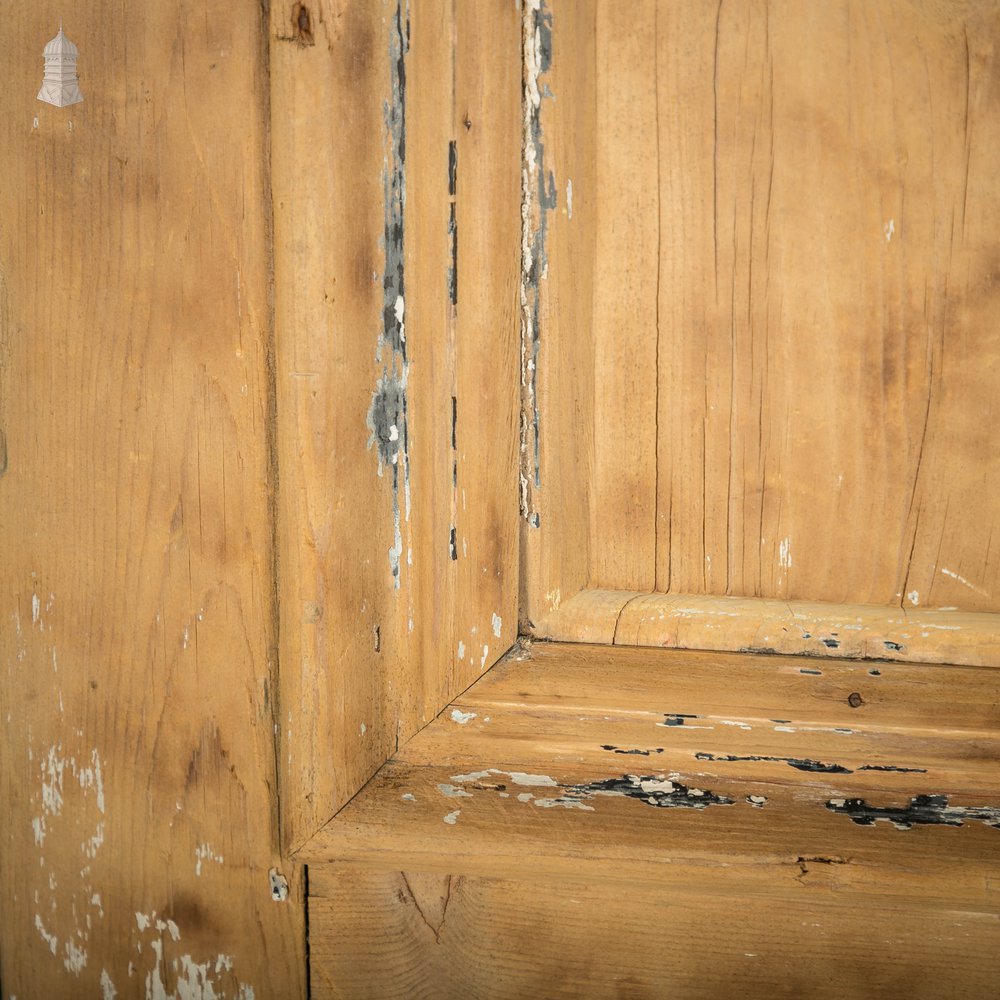 Pine Panelled Door, 19th C Moulded 4 Panel