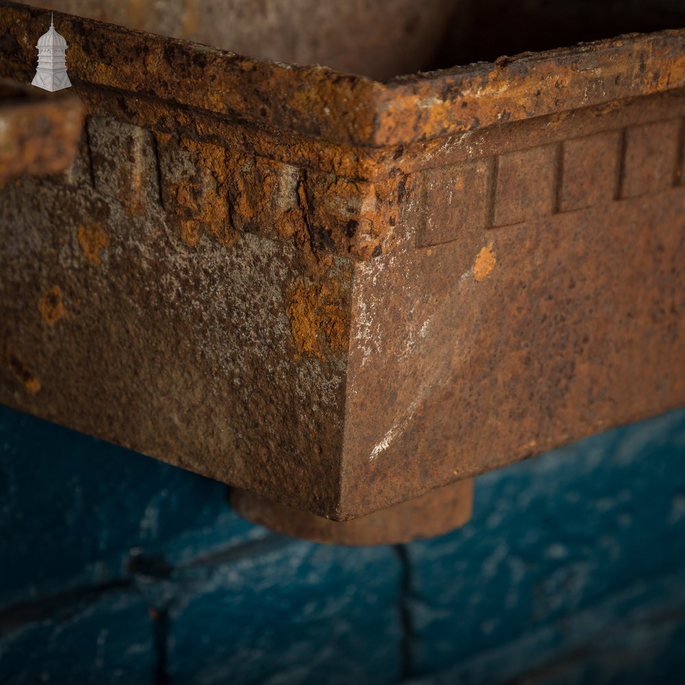 Rain Water Heads, Pair of Hoppers with Dentil Detail