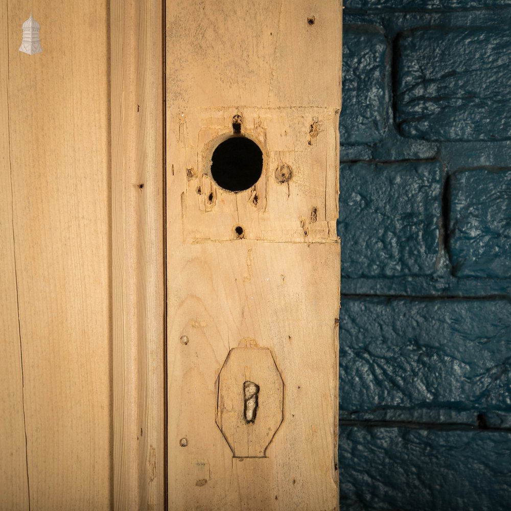 Pine Panelled Door, 19th C Moulded 4 Panel