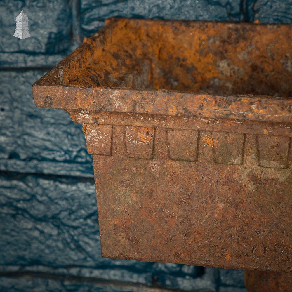 Rain Water Heads, Pair of Hoppers with Dentil Detail