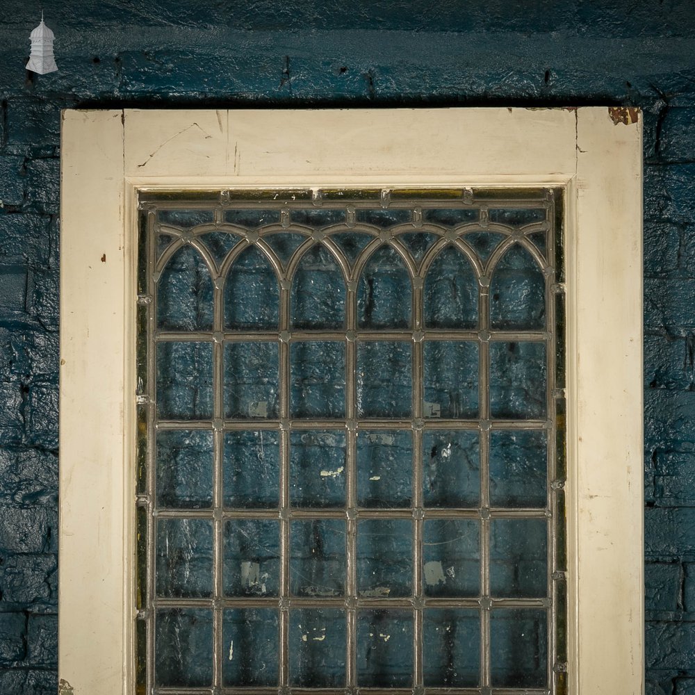 Half Glazed Door, Fitted with Leaded Glass