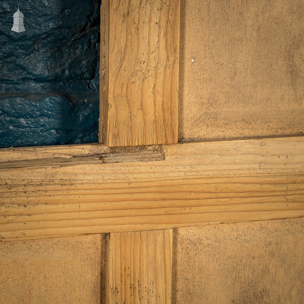 Pine Panaled Door in frame, 4 Panel
