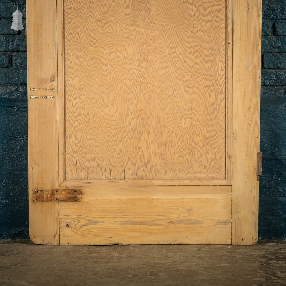 Half Glazed Door, 19th C Pine with Coloured Textured Glazing