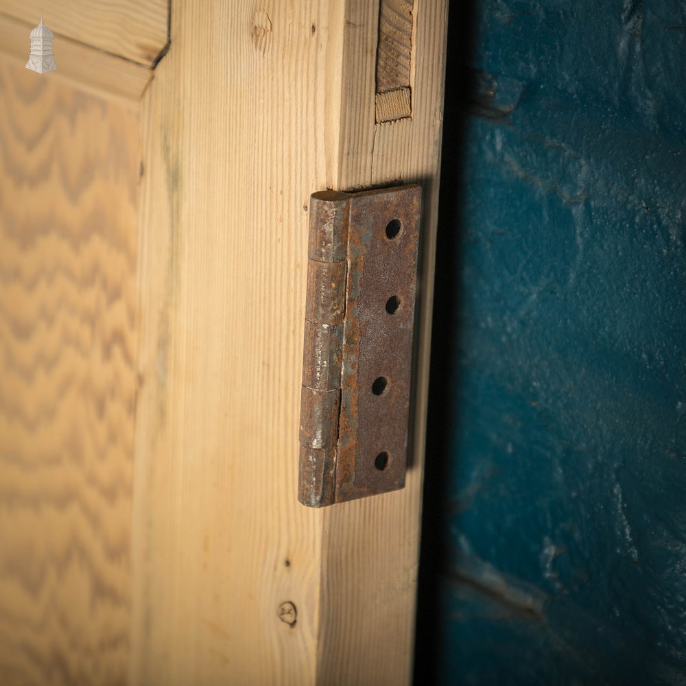 Half Glazed Door, 19th C Pine with Coloured Textured Glazing